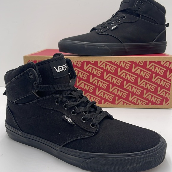 Vans Men’s Black High-Top Sneakers Atwood Hi (Canvas) Black/Black
VN0A38BV186 - Picture 1 of 16